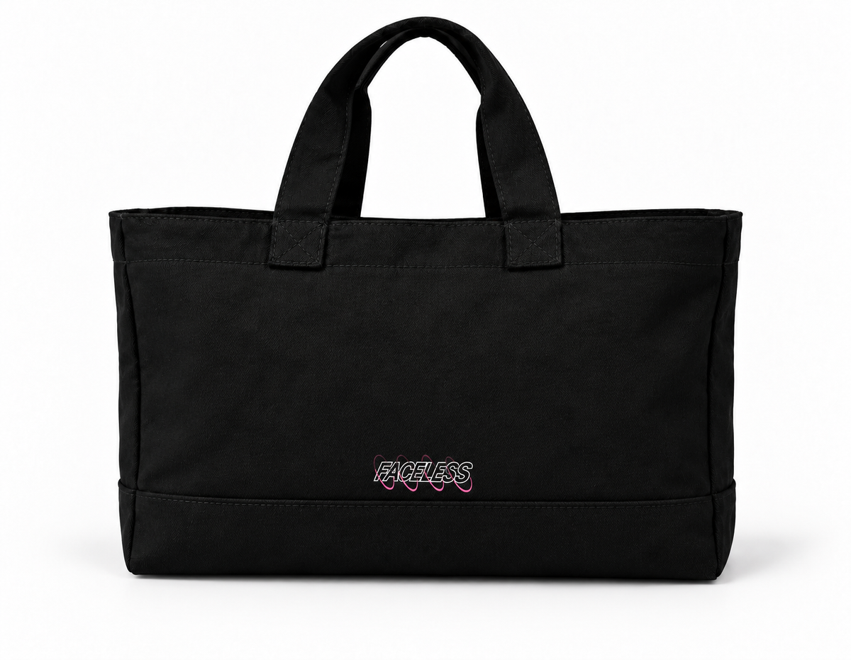 The Faceless Swirl Bag – Zwart/Roze