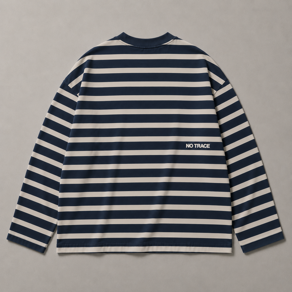 The Striped Longsleeve — Navy
