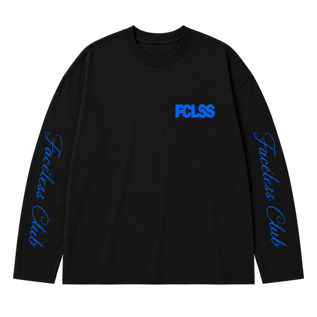 The Club Longsleeve - Zwart/Blauw