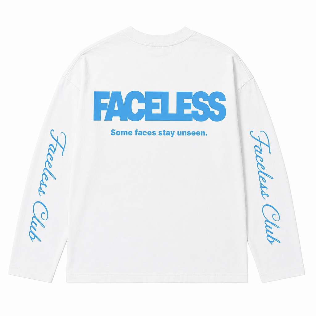 The Club Longsleeve - Wit/Blauw