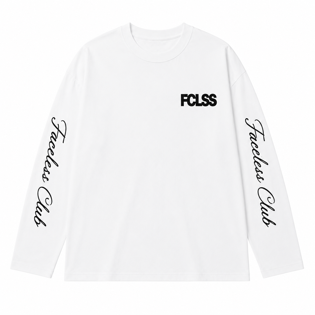 The Club Longsleeve - Wit/Zwart