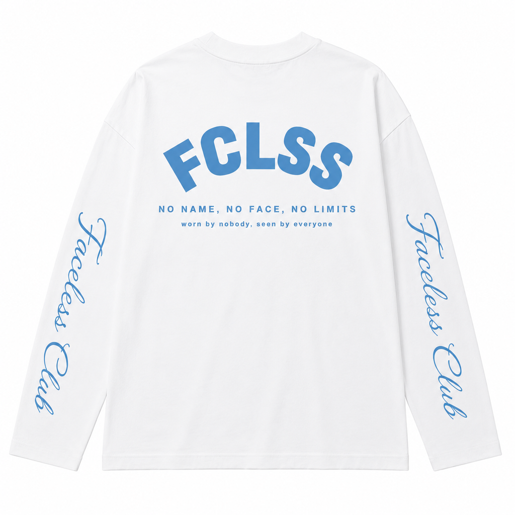 No Limits Longsleeve - Wit/Blauw