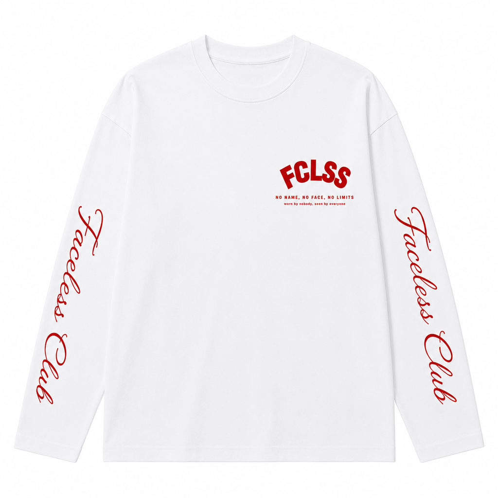 No Limits Longsleeve - Wit/Rood