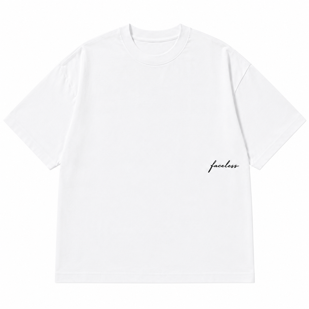 White Essentials Tee - Zwart