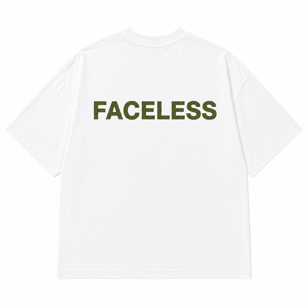 White Essentials Tee - Donker Groen