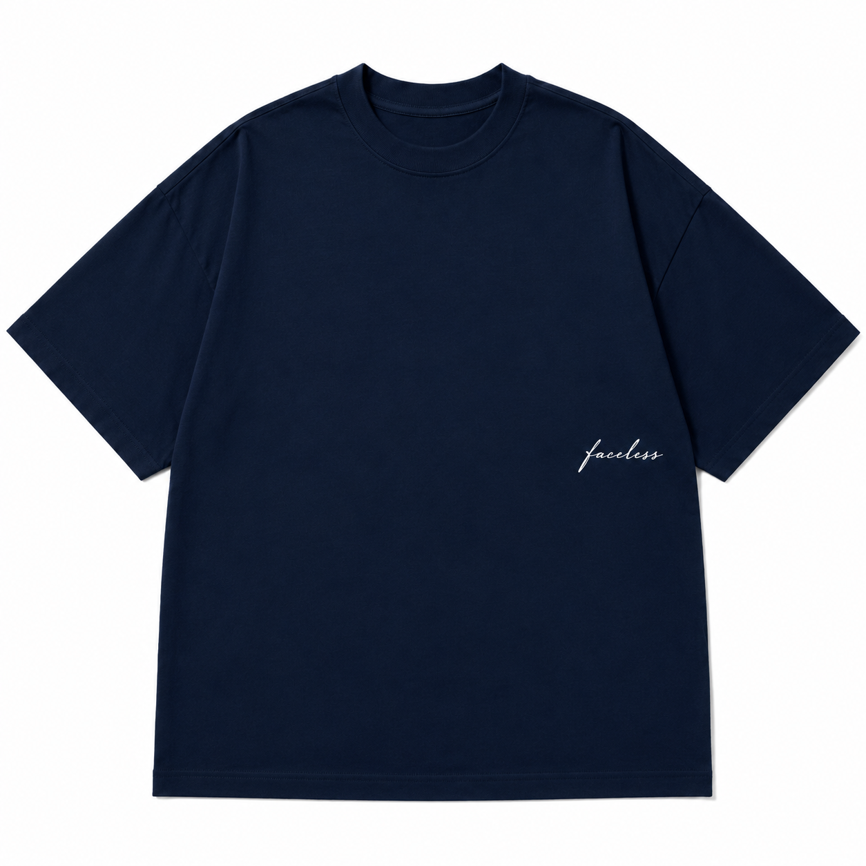 Blue Essentials Tee - Wit