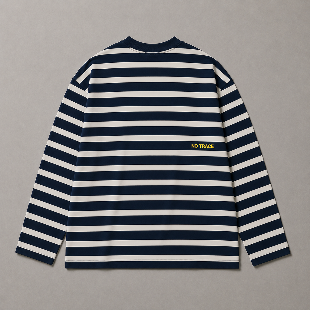 The Striped Longsleeve — Navy/Yellow