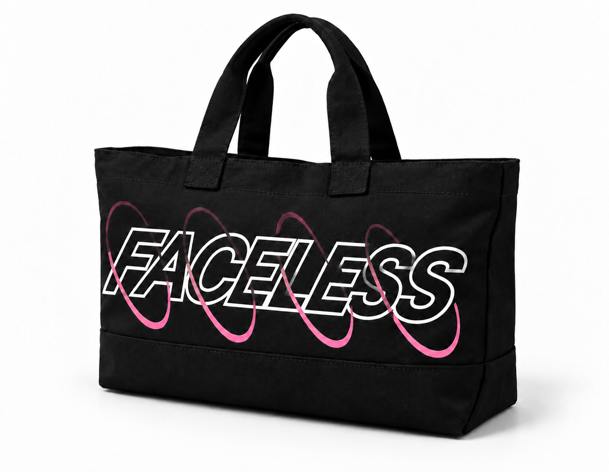 The Faceless Swirl Bag – Zwart/Roze