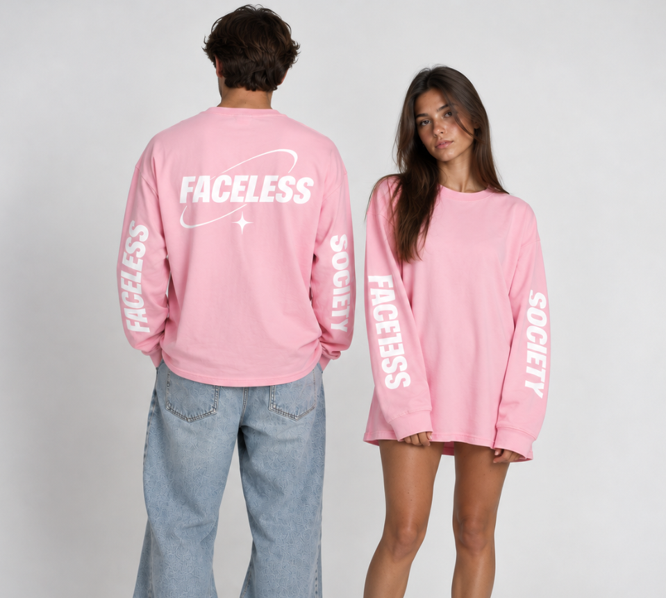 The Faceless Society Longsleeve - Lichtroze
