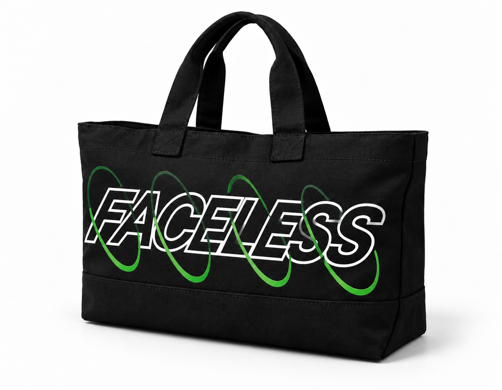 The Faceless Swirl Bag – Zwart/Groen