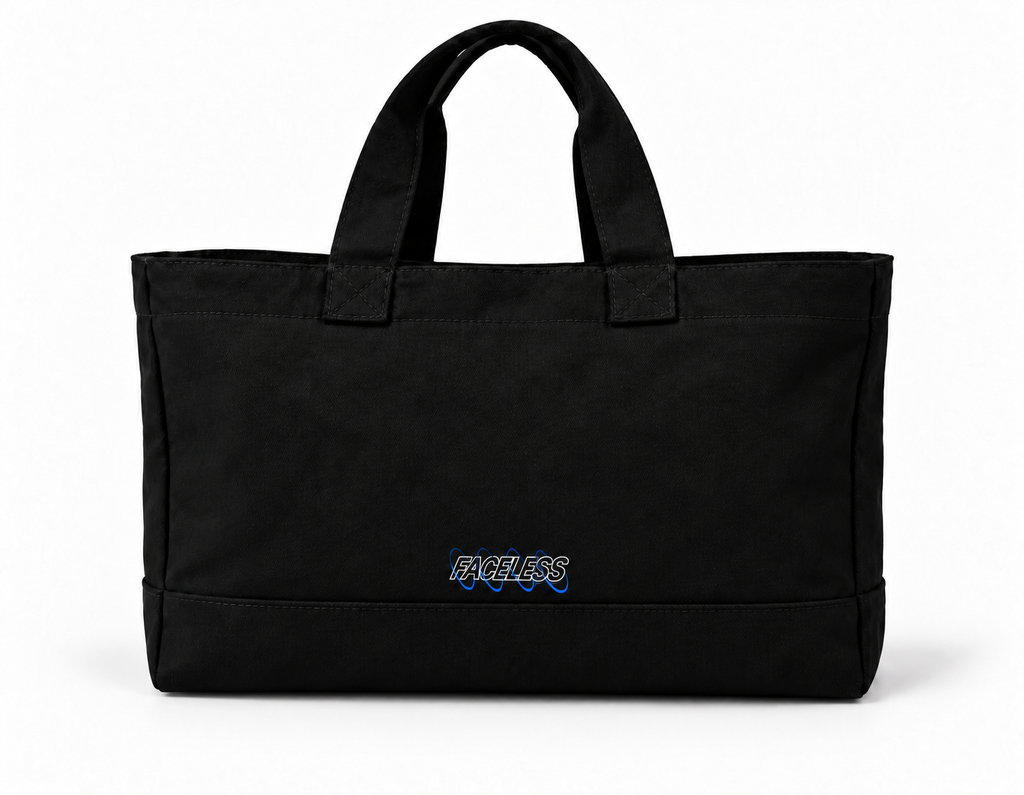 The Faceless Swirl Bag – Zwart/Blauw