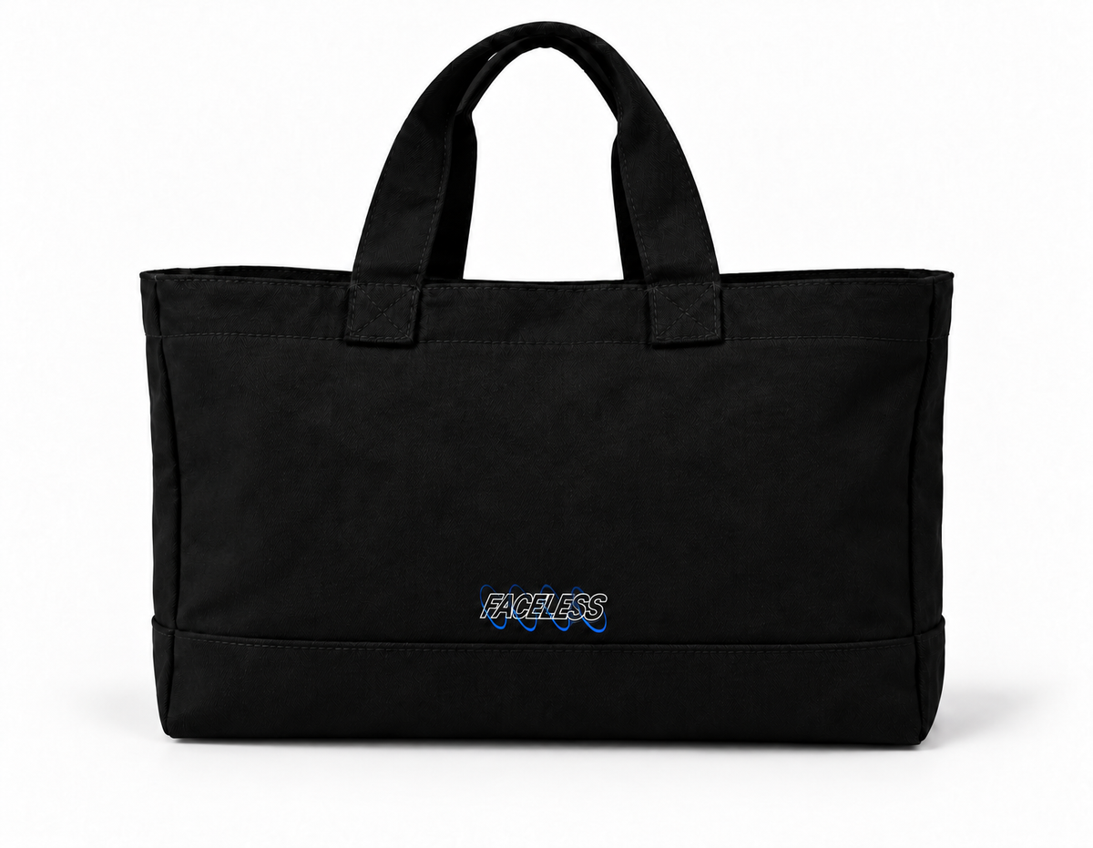 The Faceless Swirl Bag – Zwart/Blauw