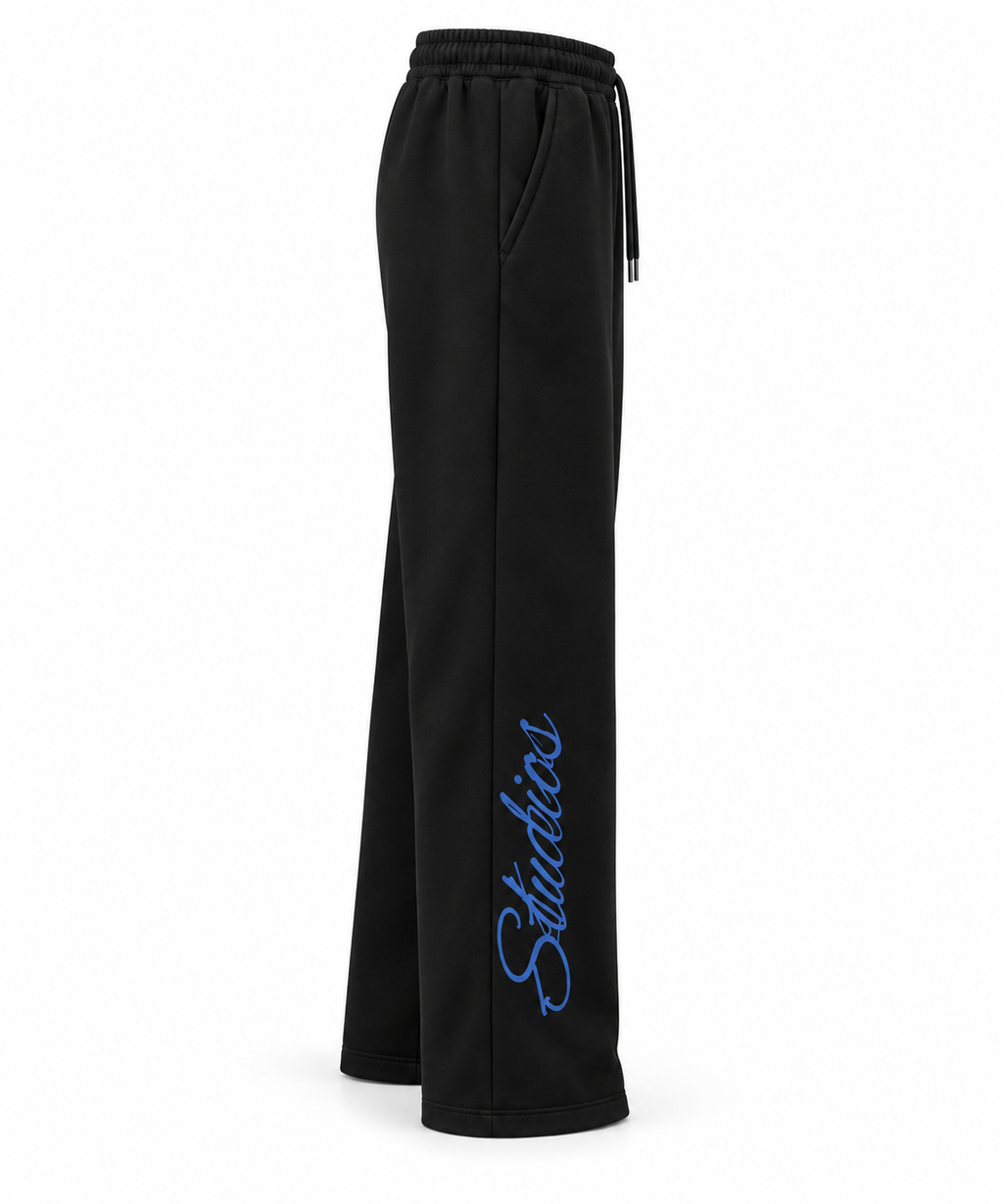Faceless Studios Unisex Straight Leg Joggingbroek – Zwart/Blauw