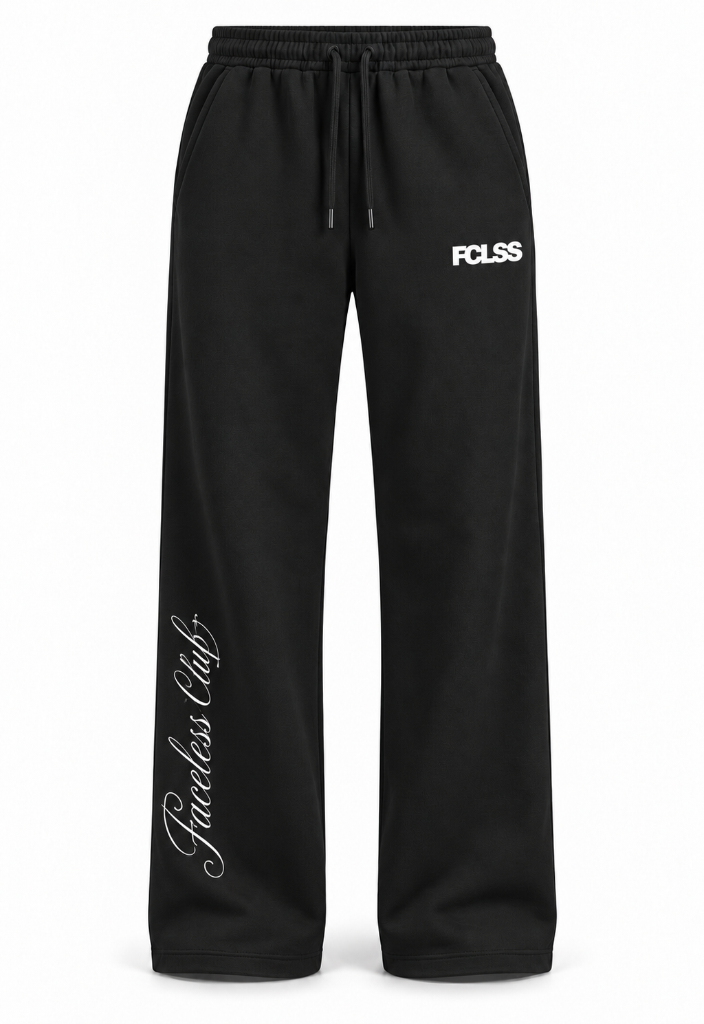 Faceless The Club Unisex Straight Leg Joggingbroek – Zwart