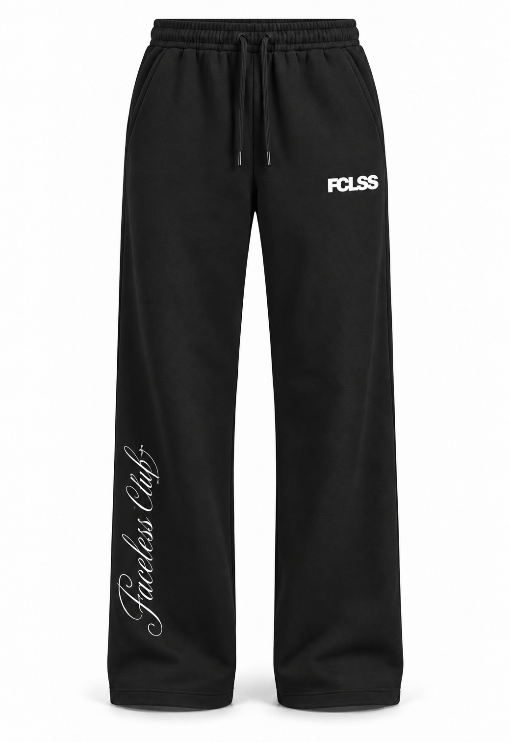 Faceless The Club Unisex Straight Leg Joggingbroek – Zwart