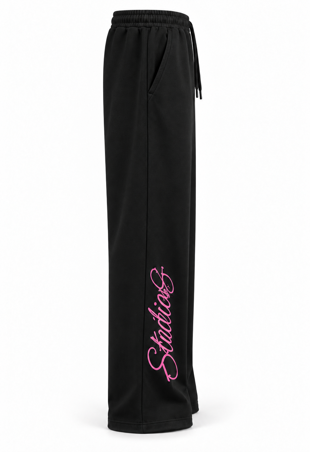 Faceless Studios Unisex Straight Leg Joggingbroek – Zwart/Roze