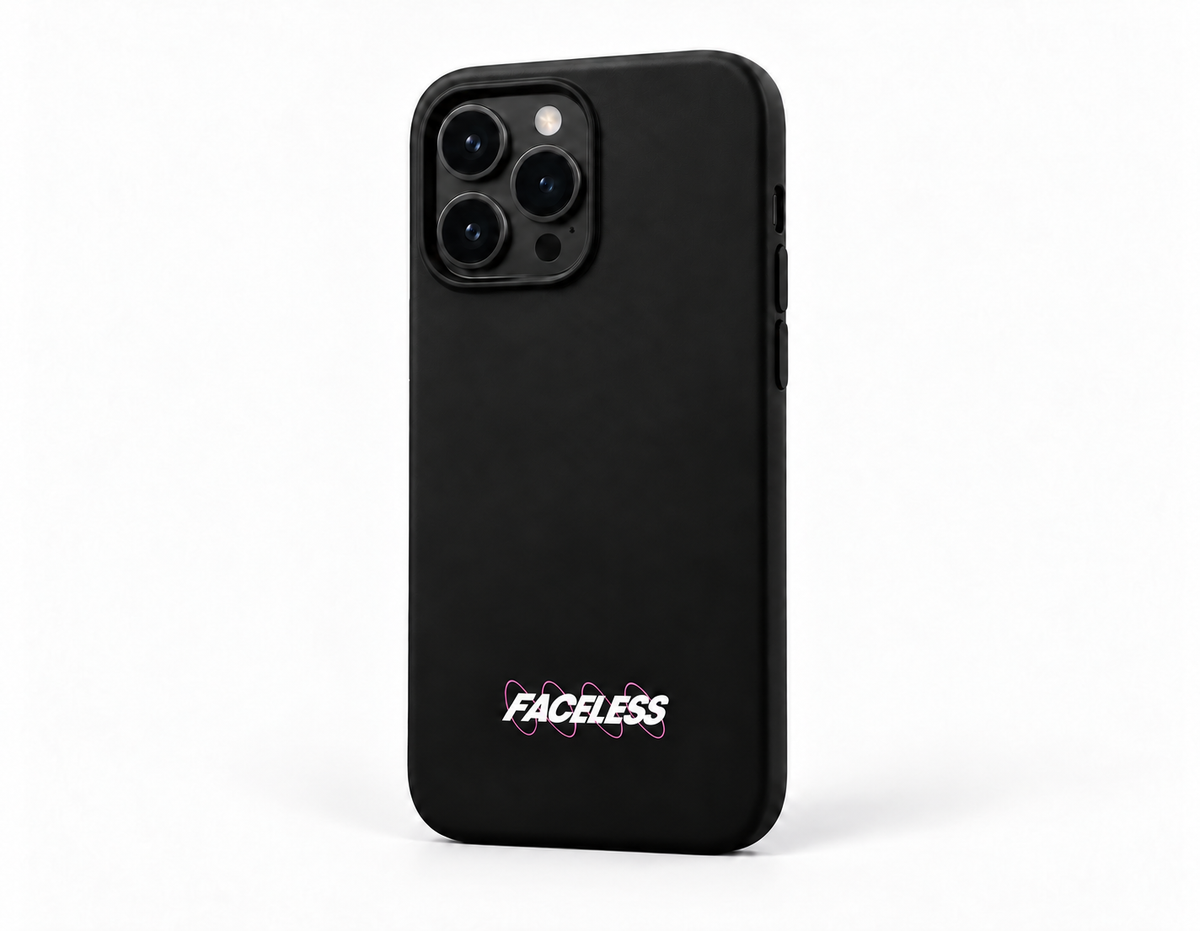 The Faceless Swirl Phone Case – Zwart/Roze
