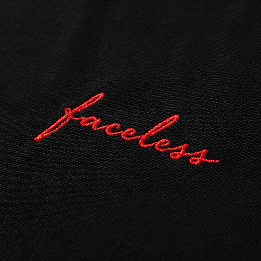 Black Essentials Tee - Rood