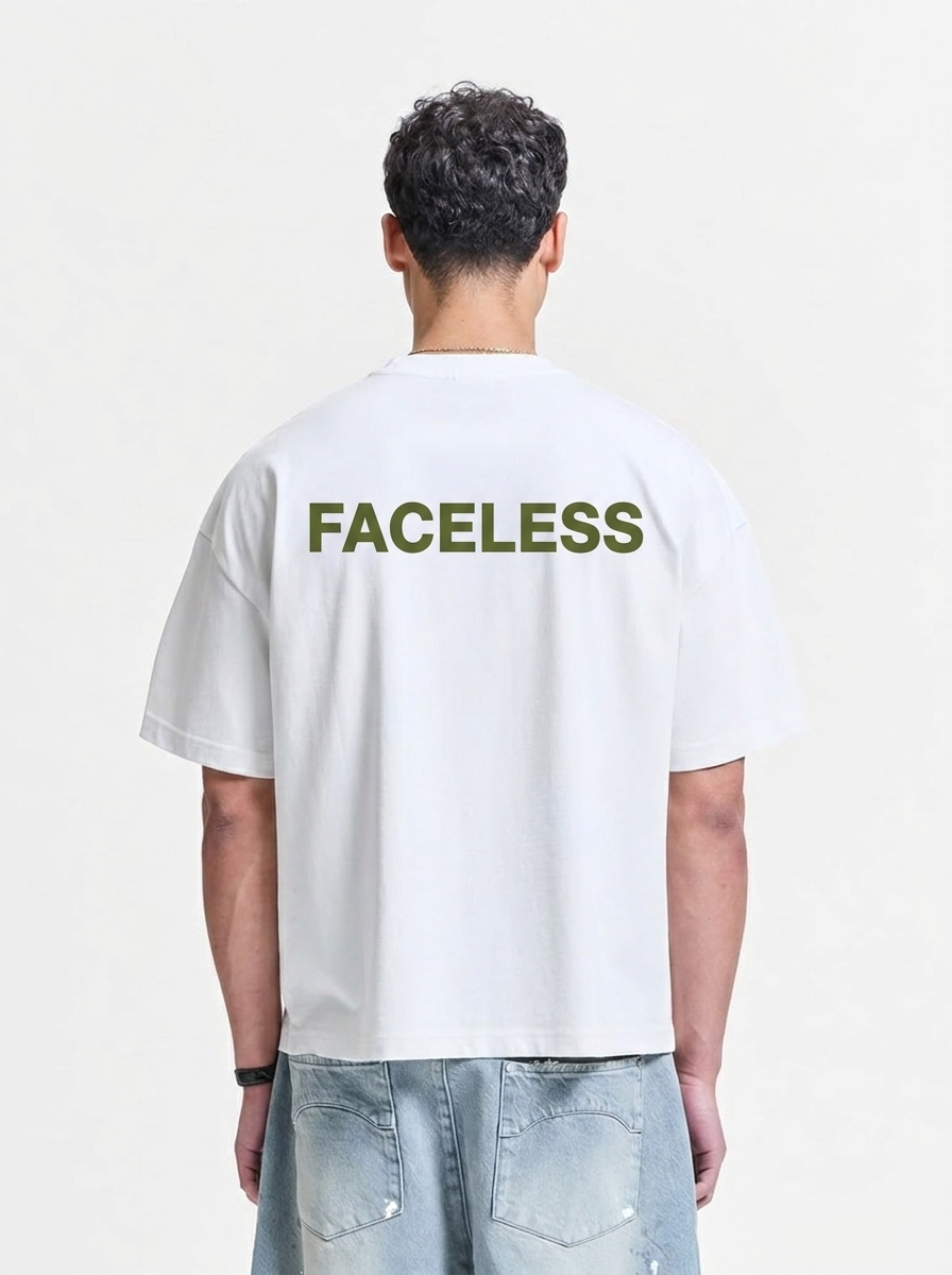 White Essentials Tee - Donker Groen