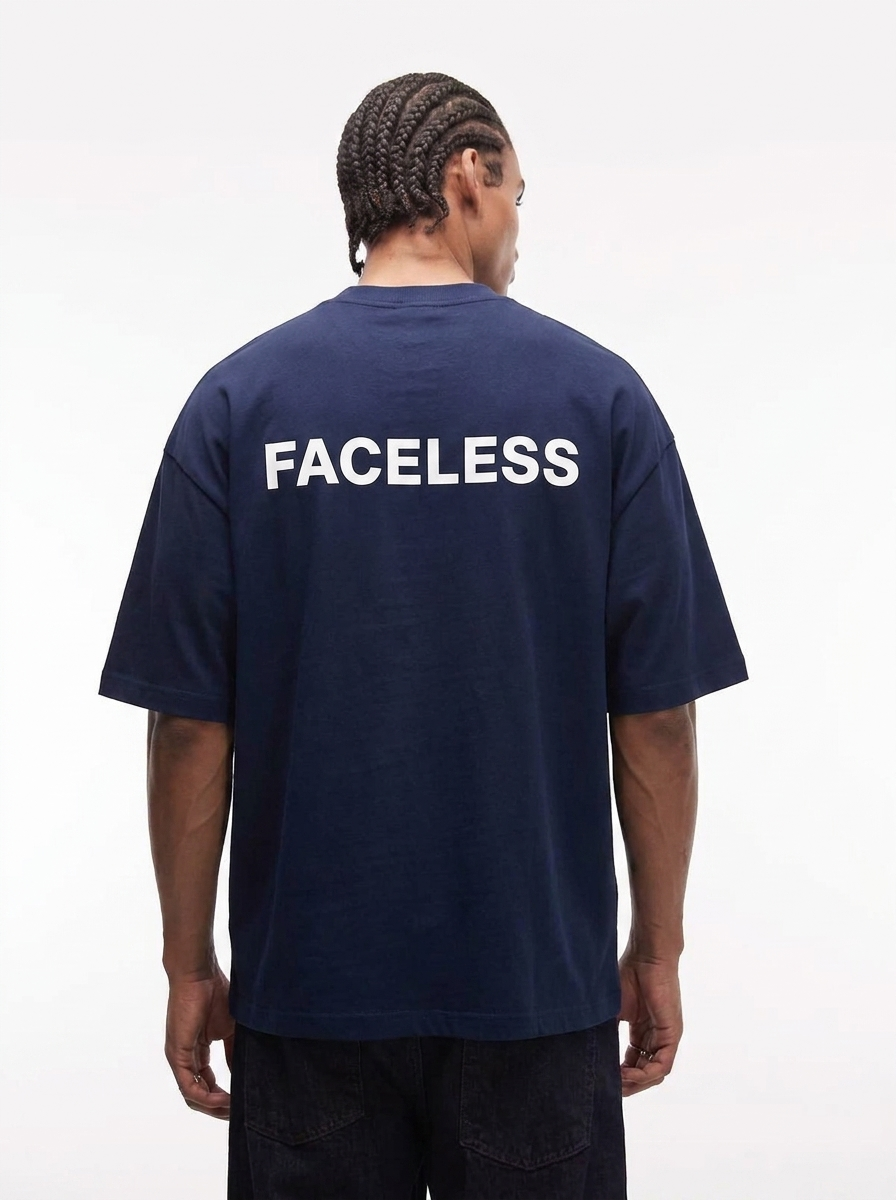Blue Essentials Tee - Wit