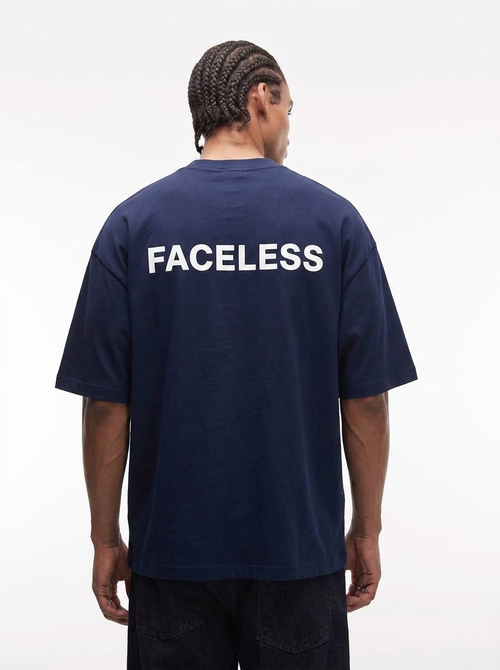 Blue Essentials Tee - Wit
