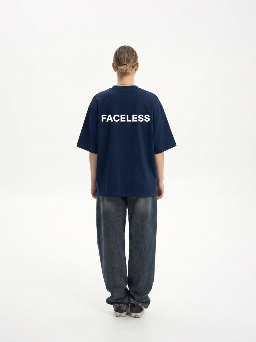 Blue Essentials Tee - Wit