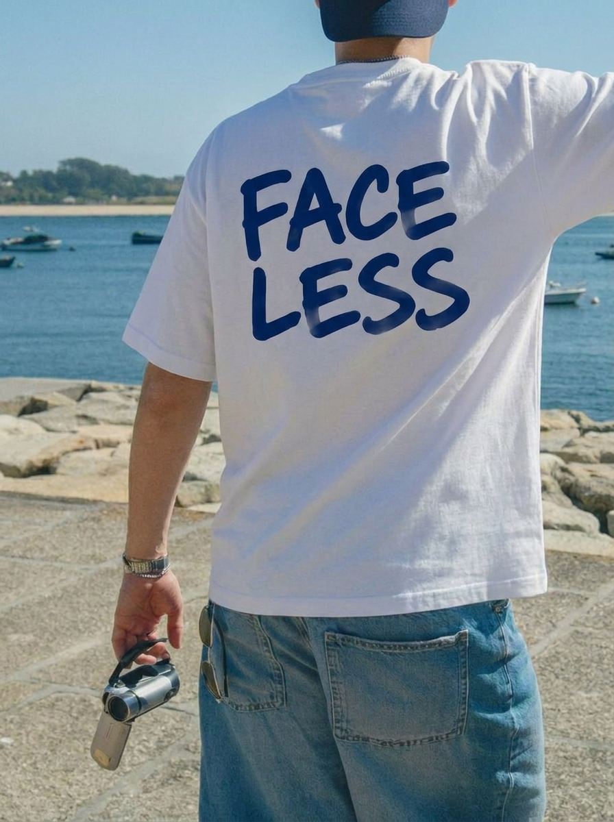 Faceless Tee - Blauw