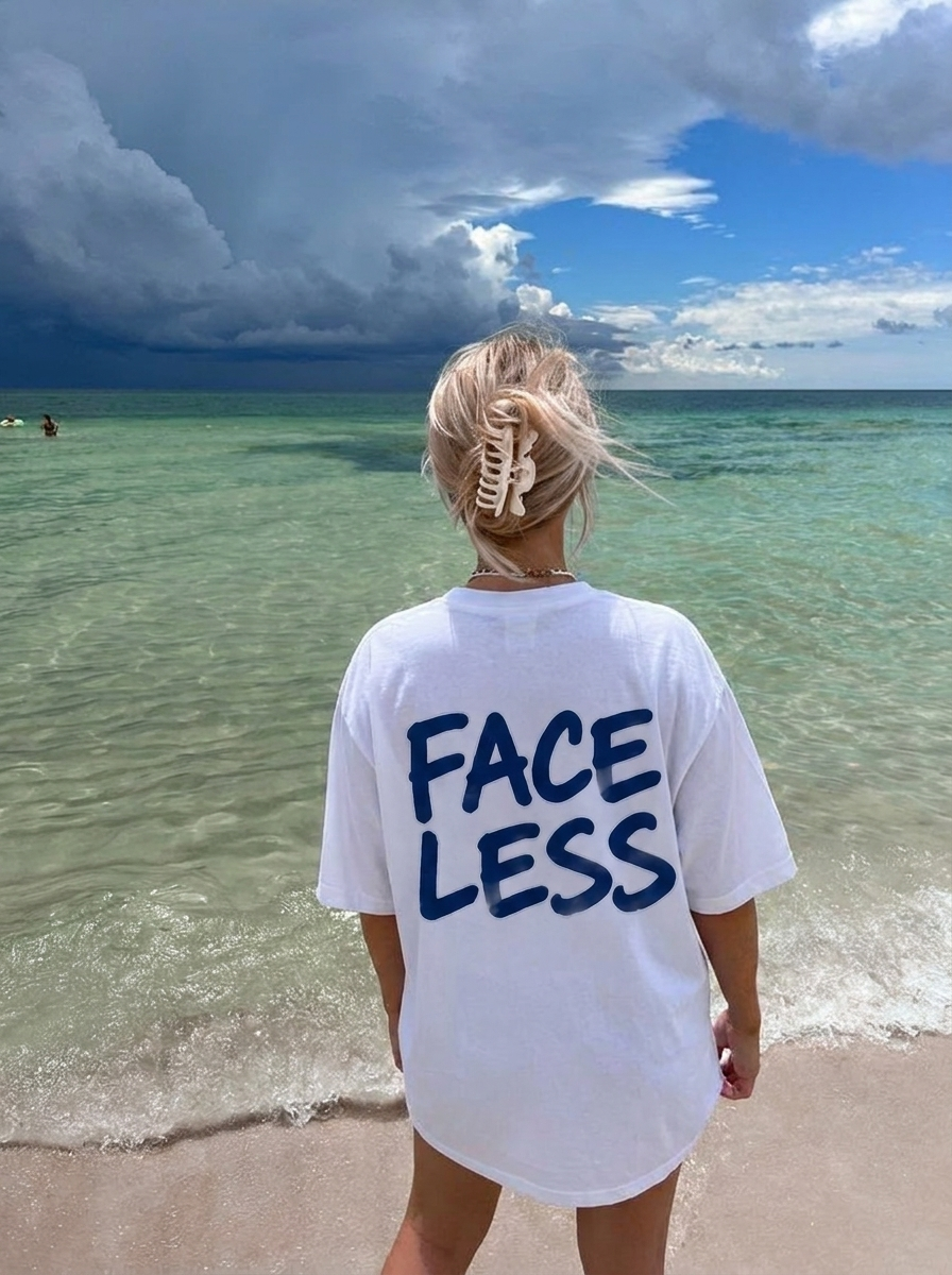 Faceless Tee - Blauw