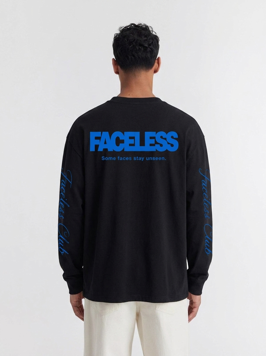 The Club Longsleeve - Zwart/Blauw