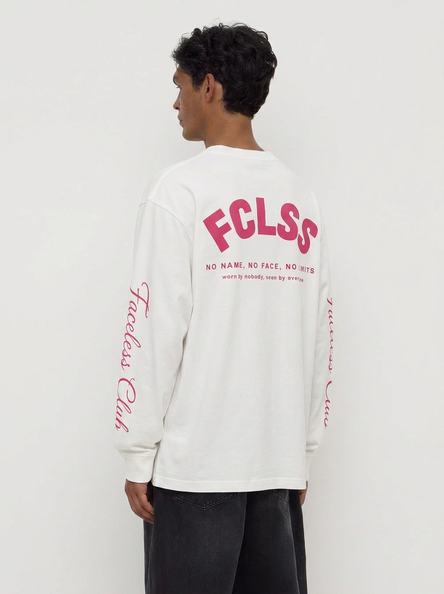 No Limits Longsleeve - Wit/Roze