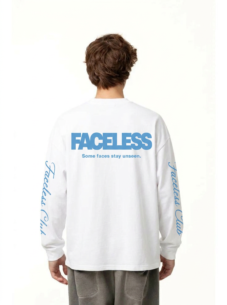 The Club Longsleeve - Wit/Blauw